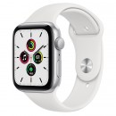 Apple Watch SE 44mm Silver with White Sport Band